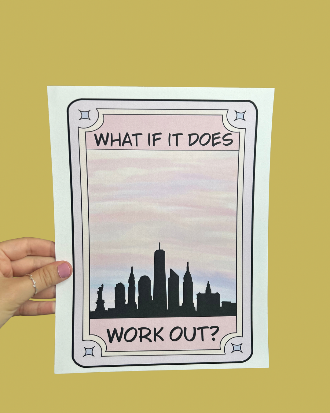 “What If It Does Work Out?” Tarot Card Print