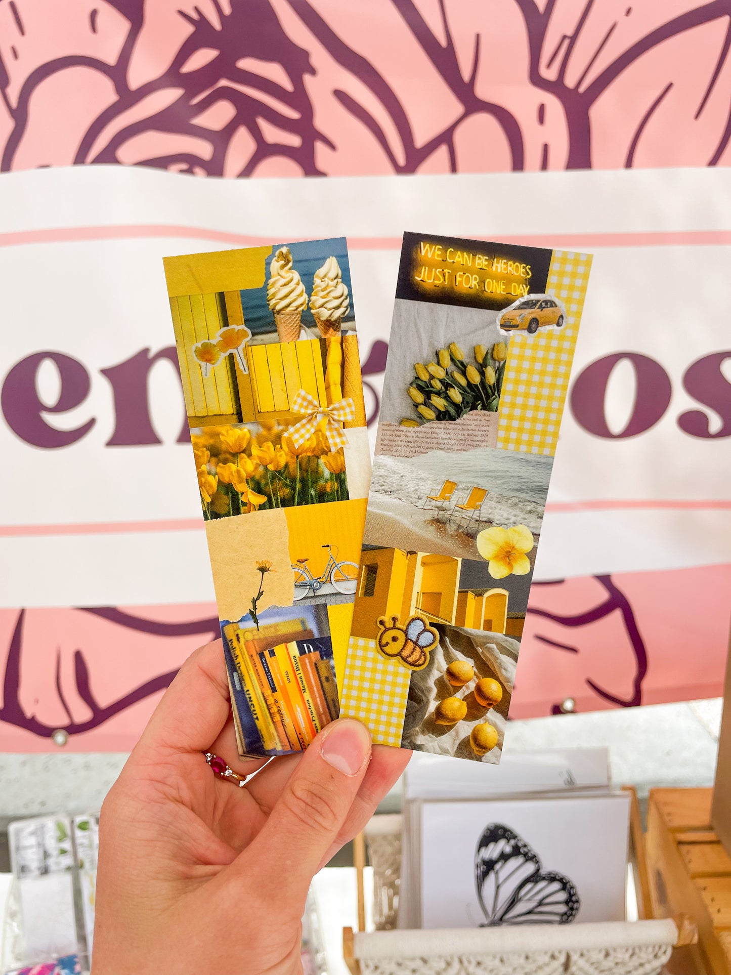 Mixed Media Collage Bookmark