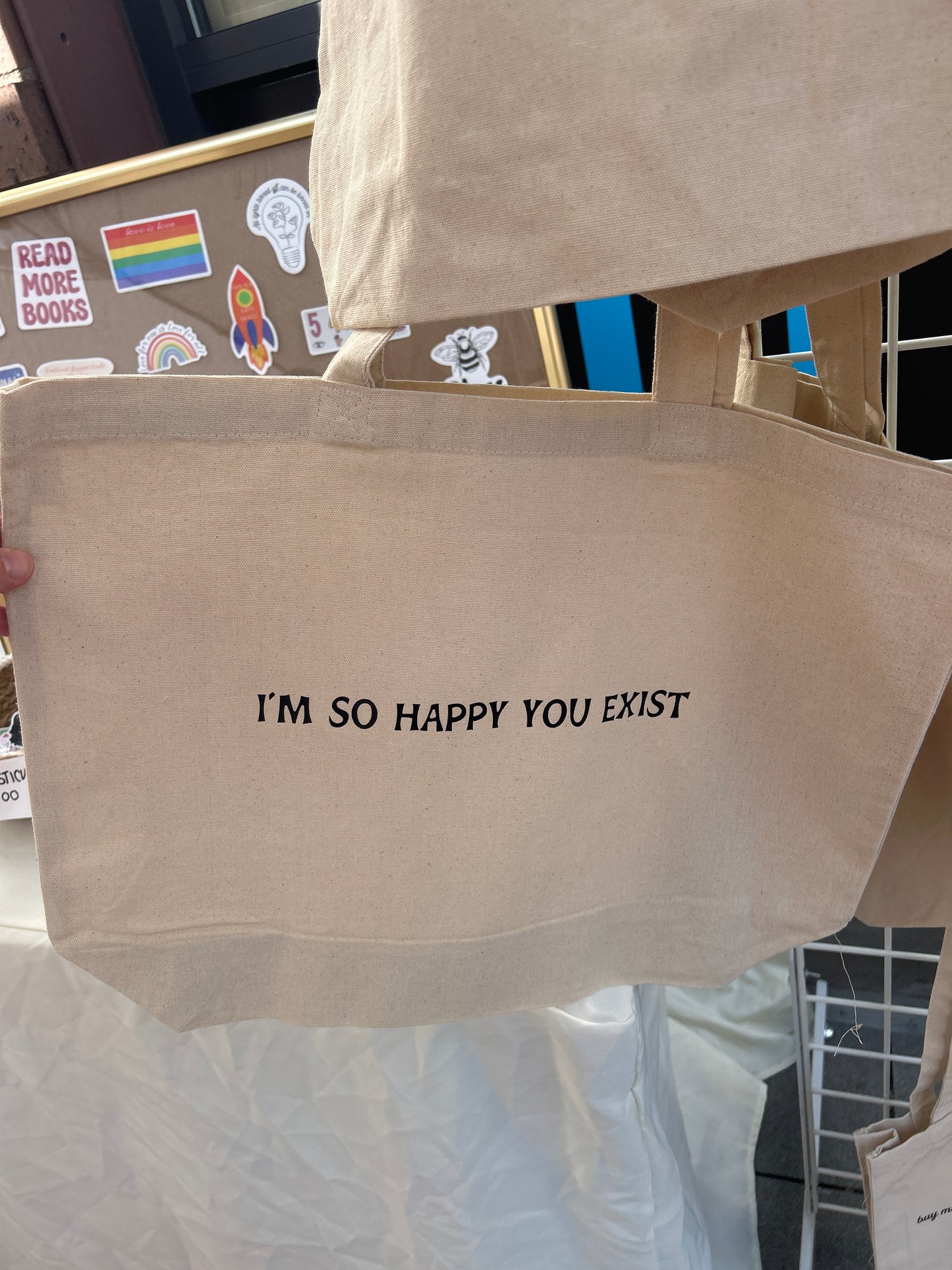 I’m So Happy You Exist Canvas Tote