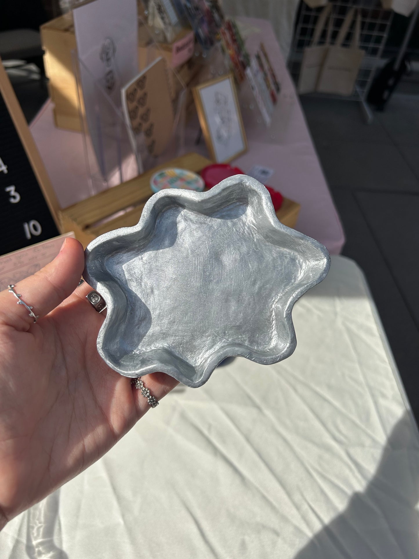Wavy Chrome Trinket Dish