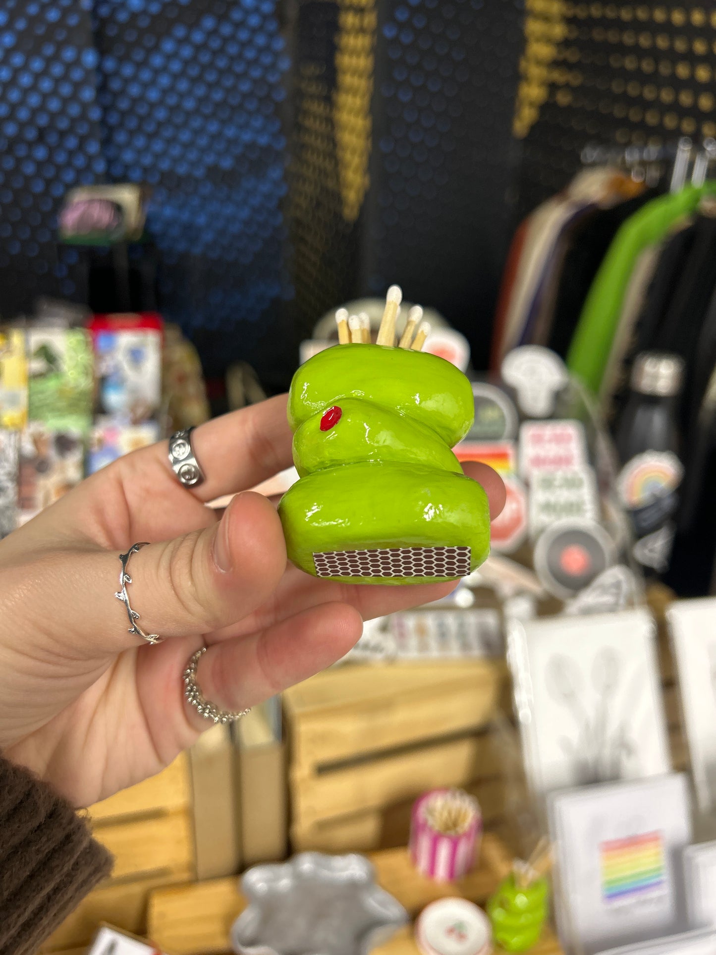 Olive Match/Toothpick Holder