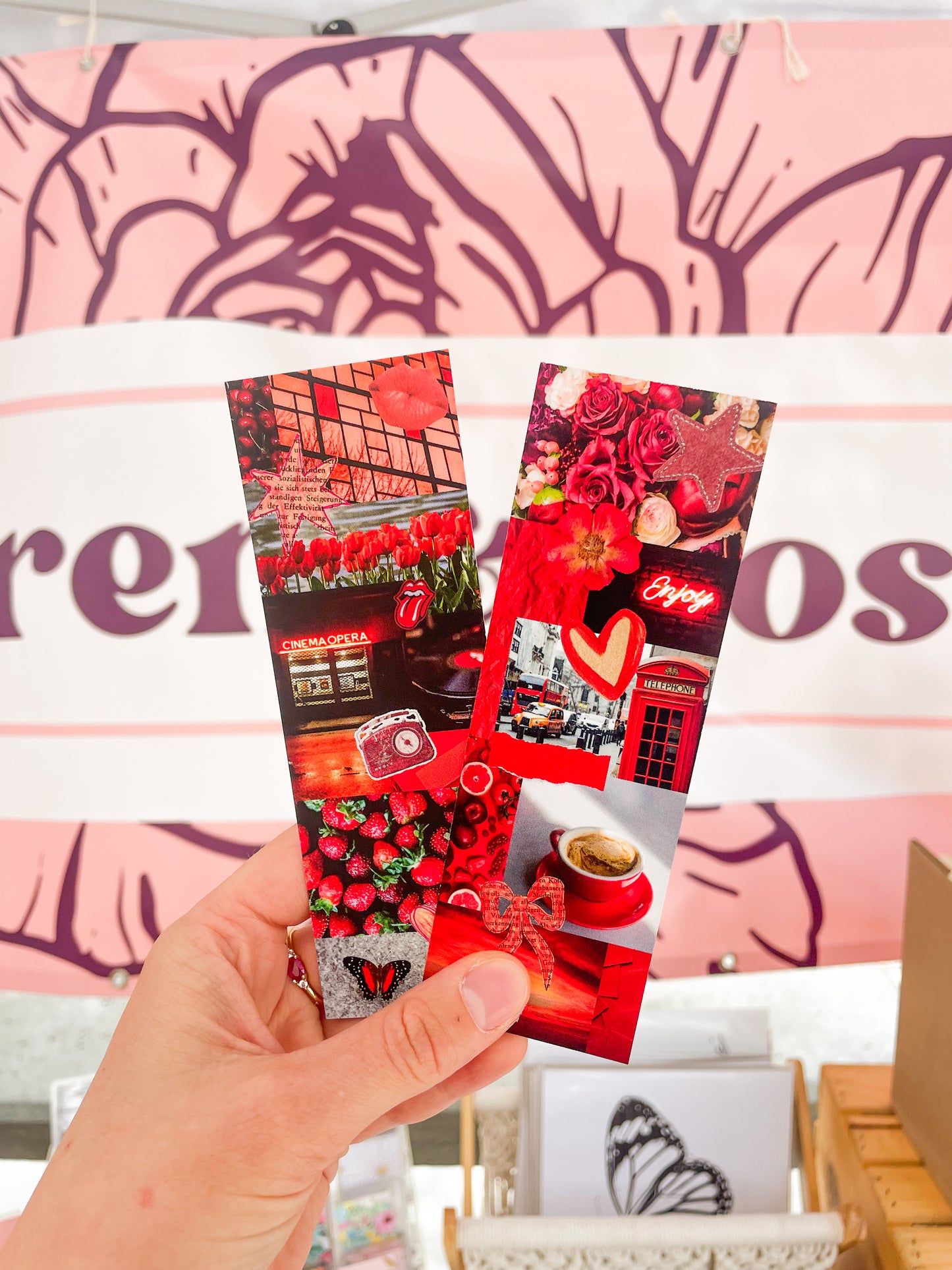Mixed Media Collage Bookmark