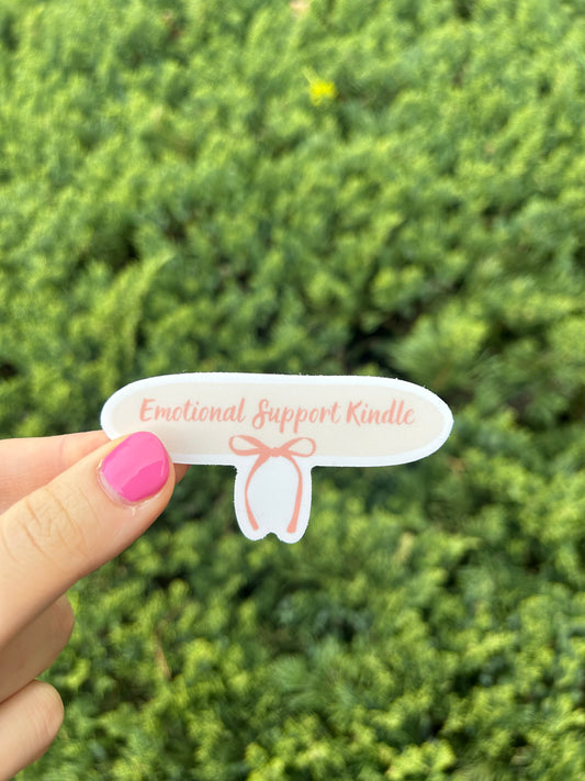 Emotional Support Kindle Bow Sticker