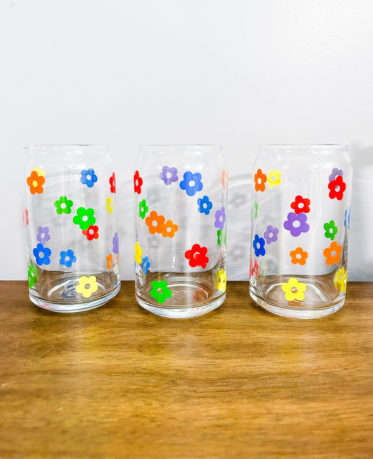 Rainbow Mini Flowers Glass