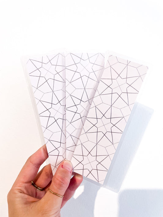 Geometric-Silver Foil Bookmark
