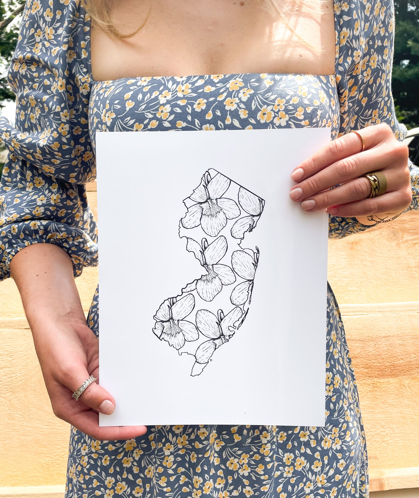 New Jersey Violets Print (State Flower)