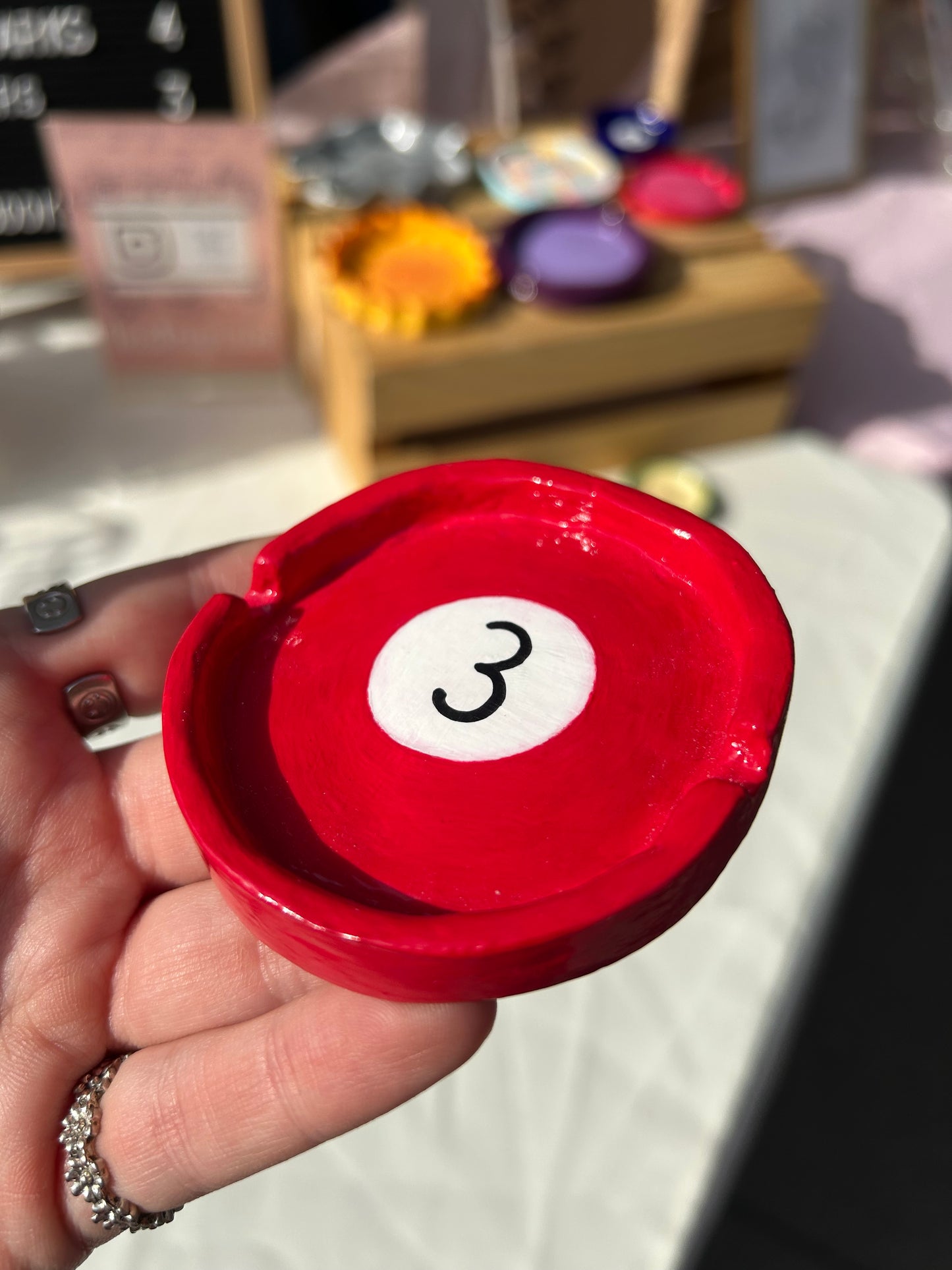 3 Pool Ball Ash Tray