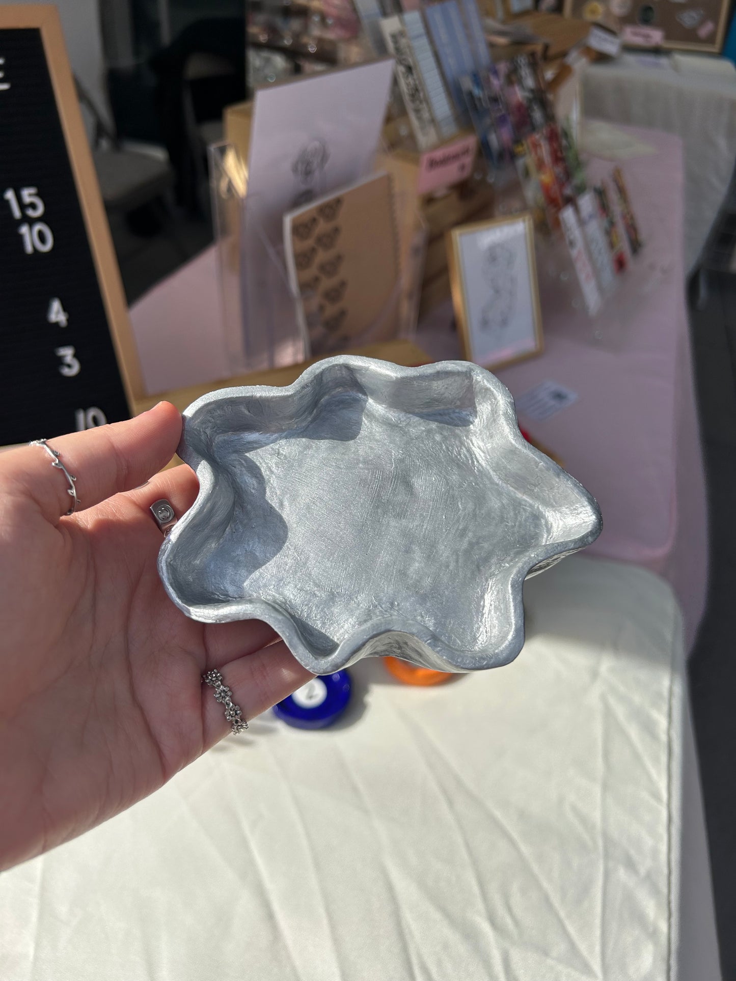 Wavy Chrome Trinket Dish