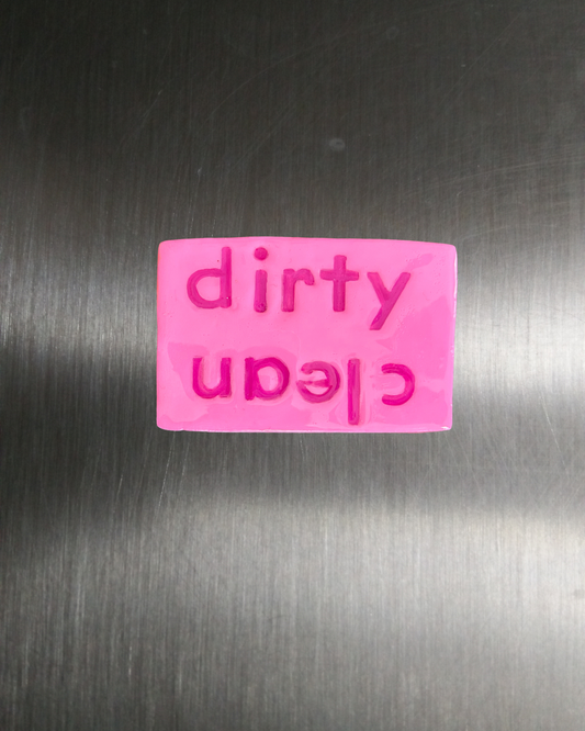 Pink Dirty/Clean Dishwasher Magnet