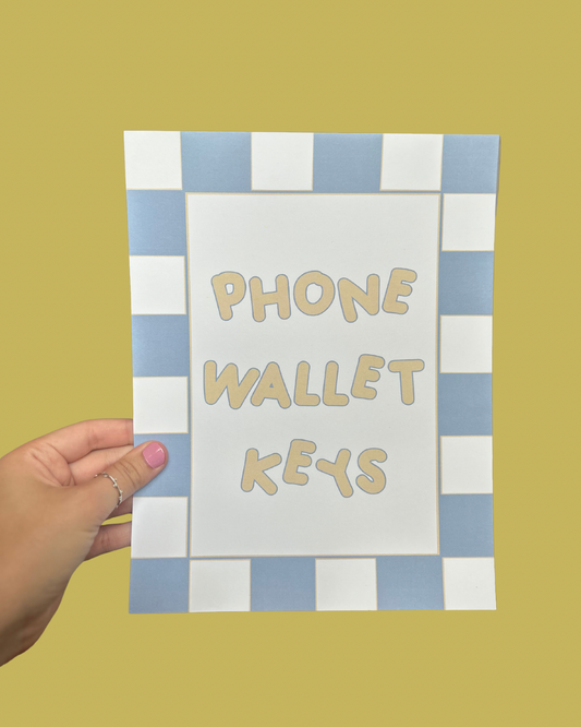 “Phone Wallet Keys” Print