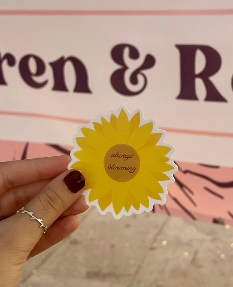 Always Blooming Sunflower Sticker