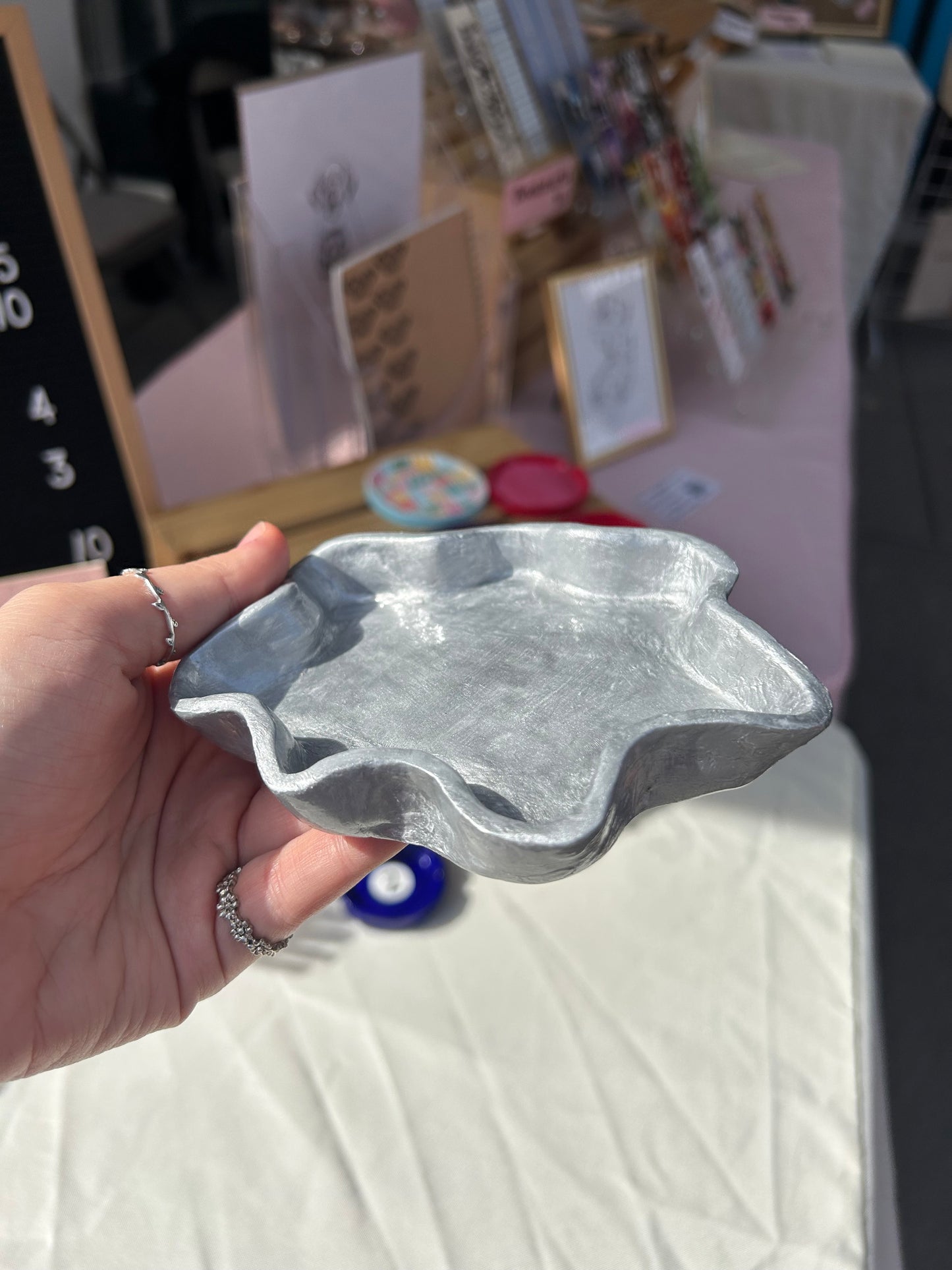 Wavy Chrome Trinket Dish