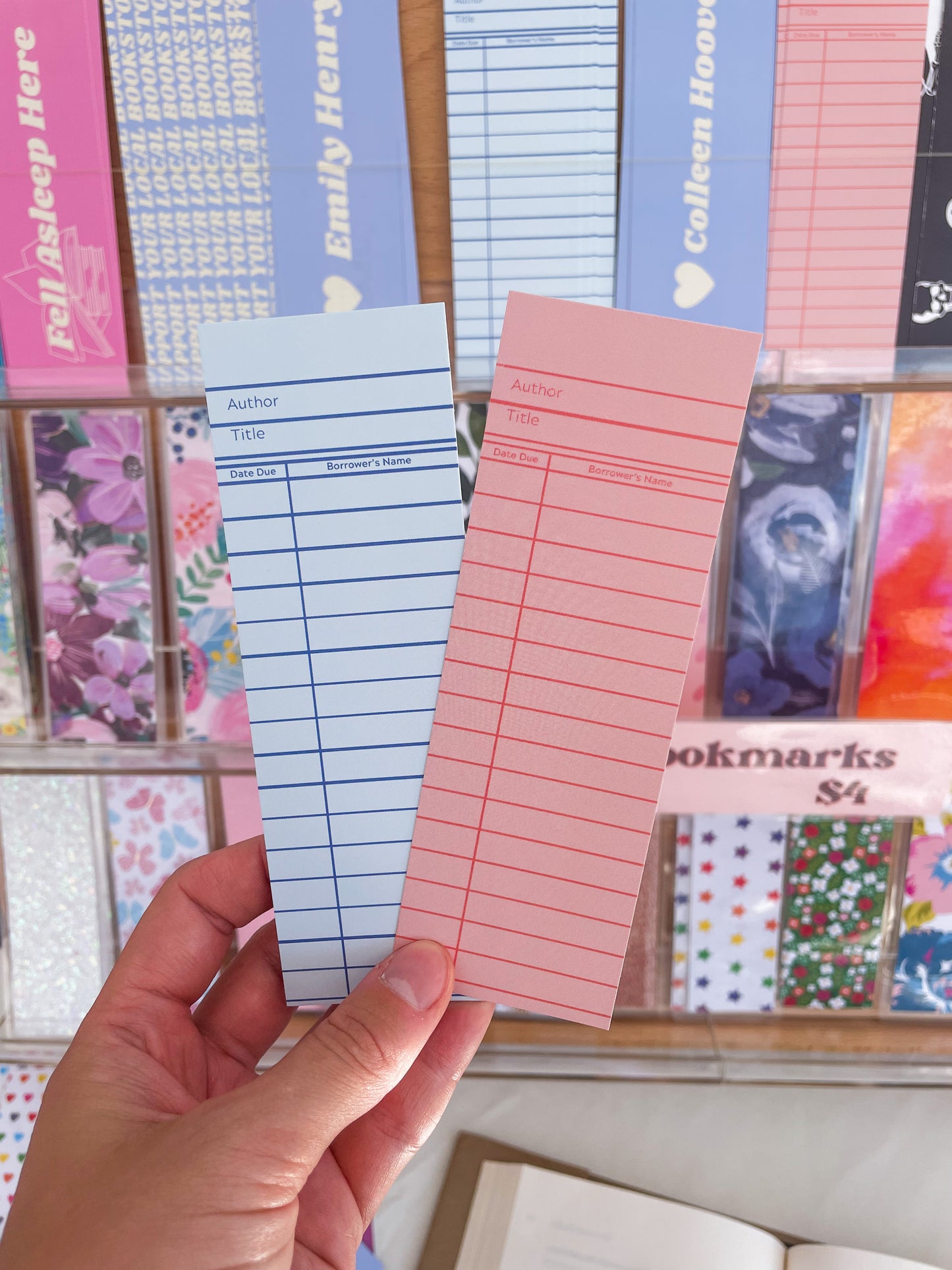 Library Book Card Bookmark