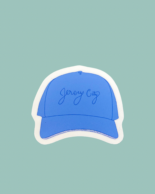 “Jersey City ” Baseball Hat Sticker